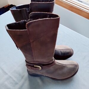 Merrell Captiva Buckle Down Boots Women 6 Espresso Brown Leather Western Cowgirl